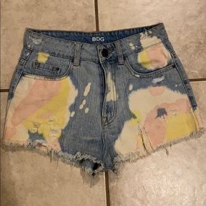 High Rise Cheeky Denim Cutoff Shorts